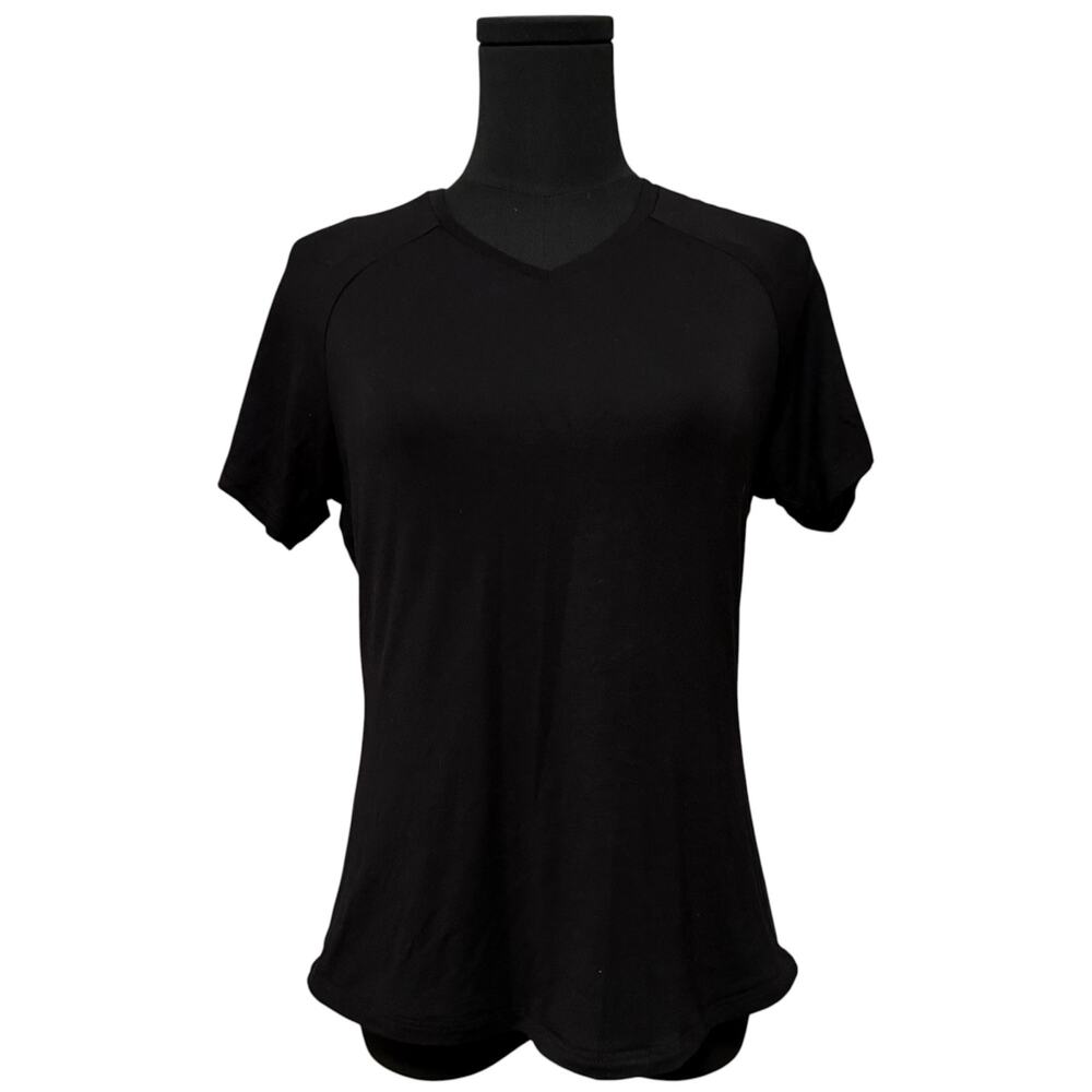 Forme Core V Tee Short Sleeve Posture Correcting Support Top Onyx Black Large